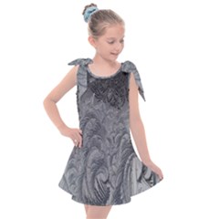 Ice Frost Crystals Kids  Tie Up Tunic Dress