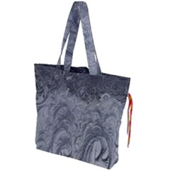 Ice Frost Crystals Drawstring Tote Bag