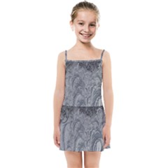 Ice Frost Crystals Kids  Summer Sun Dress by artworkshop