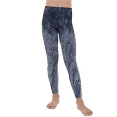 Ice Frost Crystals Kids  Lightweight Velour Leggings by artworkshop