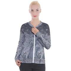 Ice Frost Crystals Casual Zip Up Jacket by artworkshop