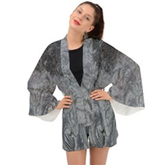 Ice Frost Crystals Long Sleeve Kimono