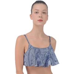 Ice Frost Crystals Frill Bikini Top by artworkshop