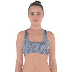 Ice Frost Crystals Cross Back Hipster Bikini Top 