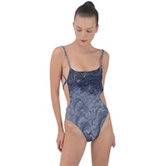 Ice Frost Crystals Tie Strap One Piece Swimsuit by artworkshop