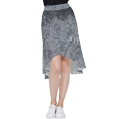 Ice Frost Crystals Frill Hi Low Chiffon Skirt