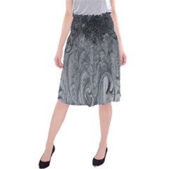 Ice Frost Crystals Midi Beach Skirt