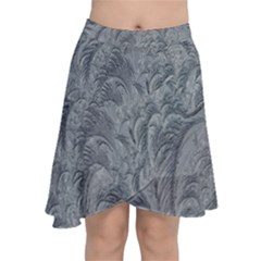 Ice Frost Crystals Chiffon Wrap Front Skirt by artworkshop