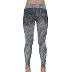 Ice Frost Crystals Classic Yoga Leggings by artworkshop