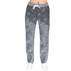 Ice Frost Crystals Women Velvet Drawstring Pants by artworkshop