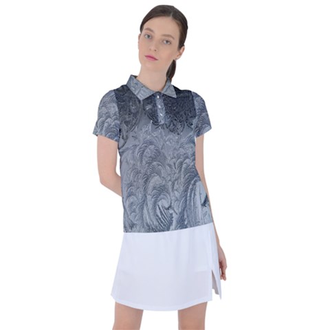 Ice Frost Crystals Women s Polo Tee by artworkshop