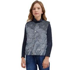 Ice Frost Crystals Kid s Short Button Up Puffer Vest	 by artworkshop