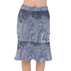 Ice Frost Crystals Short Mermaid Skirt by artworkshop
