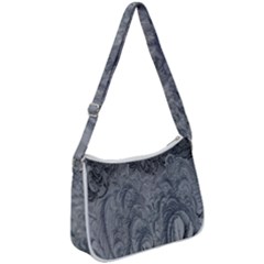 Ice Frost Crystals Zip Up Shoulder Bag by artworkshop