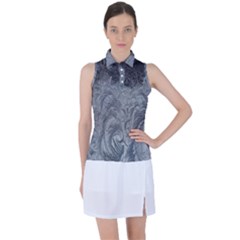 Ice Frost Crystals Women s Sleeveless Polo Tee by artworkshop