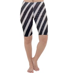  Zebra Pattern  Cropped Leggings  by artworkshop