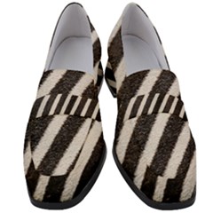  Zebra Pattern  Women s Chunky Heel Loafers by artworkshop