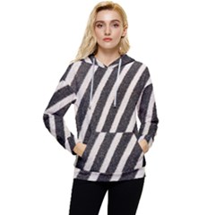  Zebra Pattern  Women s Lightweight Drawstring Hoodie by artworkshop