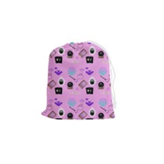 Pink Goth Drawstring Pouch (small)