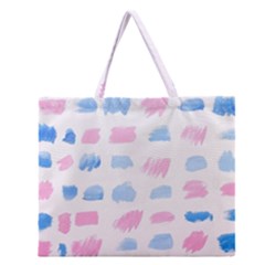 Background Collor Zipper Large Tote Bag