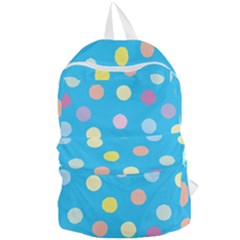 Blue Polkadot Foldable Lightweight Backpack by nate14shop
