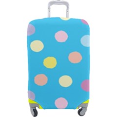 Blue Polkadot Luggage Cover (large) by nate14shop