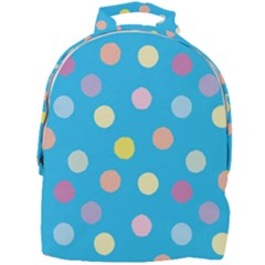 Blue Polkadot Mini Full Print Backpack by nate14shop