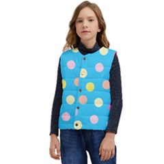 Blue Polkadot Kid s Short Button Up Puffer Vest	 by nate14shop