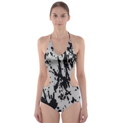 Fabric Cut-out One Piece Swimsuit by nate14shop