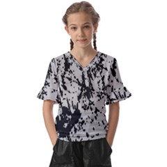 Fabric Kids  V-neck Horn Sleeve Blouse by nate14shop