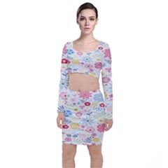 Graphic Art Top And Skirt Sets