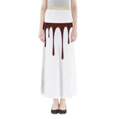 Illustration-chocolate-dropping-chocolate-background-vector Full Length Maxi Skirt by nate14shop