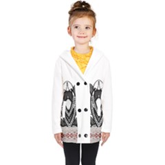 Im Fourth Dimension Black White Kids  Double Breasted Button Coat by imanmulyana