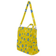 Floral Yellow Crossbody Backpack by nate14shop