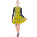 Floral Yellow Plunge Pinafore Velour Dress View2