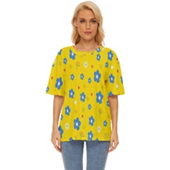 Floral Yellow Oversized Basic Tee