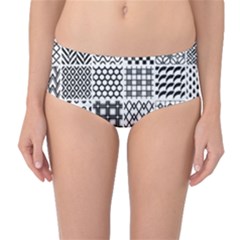 Ilustrasi Pattern Mid-waist Bikini Bottoms by nate14shop
