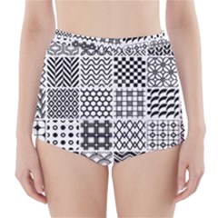 Ilustrasi Pattern High-waisted Bikini Bottoms by nate14shop