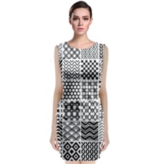 Ilustrasi Pattern Sleeveless Velvet Midi Dress by nate14shop