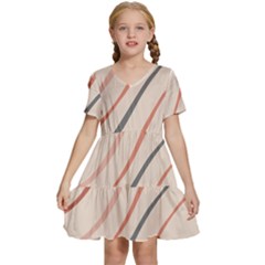 Lines Kids  Short Sleeve Tiered Mini Dress