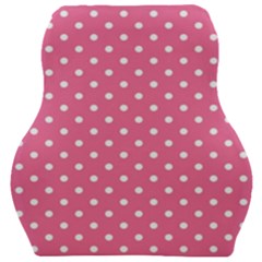 Polkadots-pink-white Car Seat Velour Cushion 