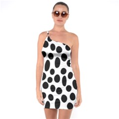 Random-circles-seamless-pattern One Soulder Bodycon Dress by nate14shop