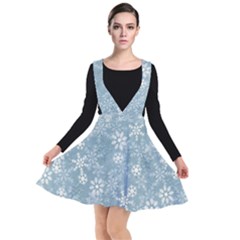 Snow-frozen Plunge Pinafore Dress by nate14shop