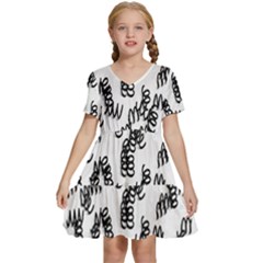 Spirals Kids  Short Sleeve Tiered Mini Dress