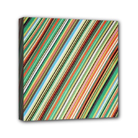 Stripe-colorful-cloth Mini Canvas 6  X 6  (stretched)