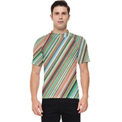 Stripe-colorful-cloth Men s Short Sleeve Rash Guard by nate14shop