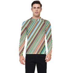 Stripe-colorful-cloth Men s Long Sleeve Rash Guard by nate14shop