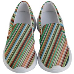Stripe-colorful-cloth Kids Lightweight Slip Ons