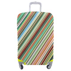 Stripe-colorful-cloth Luggage Cover (medium) by nate14shop