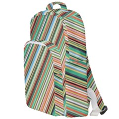Stripe-colorful-cloth Double Compartment Backpack by nate14shop